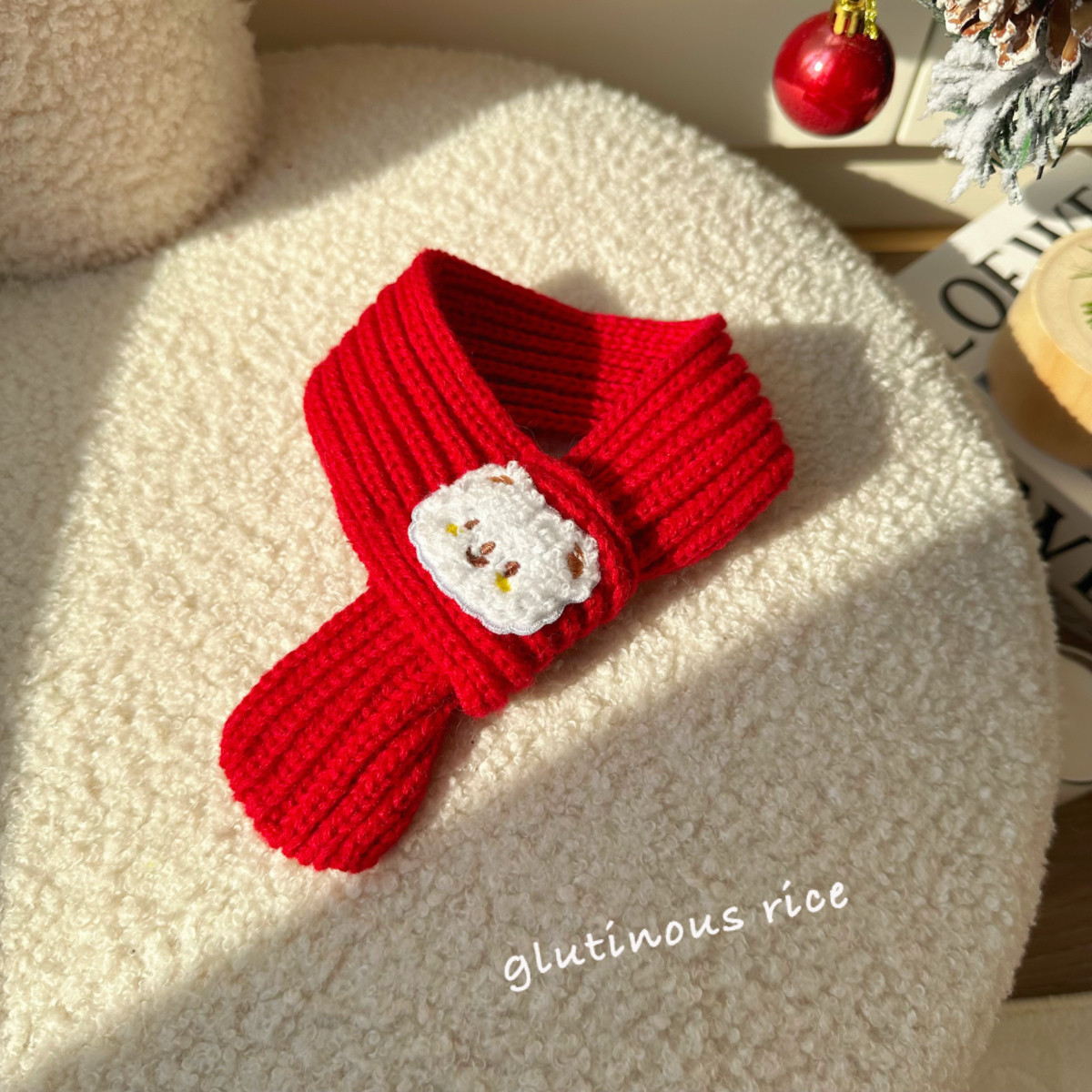 Maoming New Year Scarf Pet Scarf Red Warm Chinese Style Slippery Scarf Bib Dog New Year Scarf Wholesale - Image 10