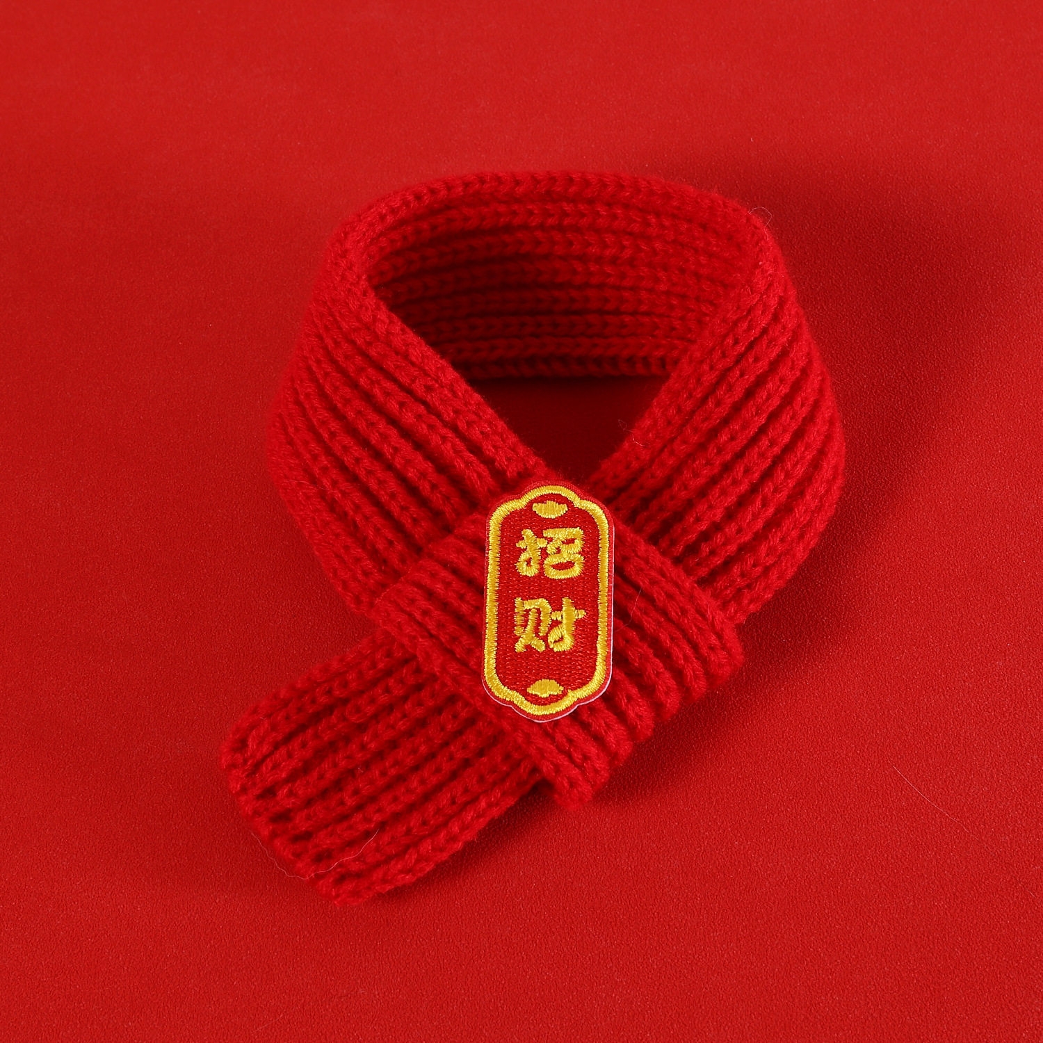 Maoming New Year Scarf Pet Scarf Red Warm Chinese Style Slippery Scarf Bib Dog New Year Scarf Wholesale - Image 9