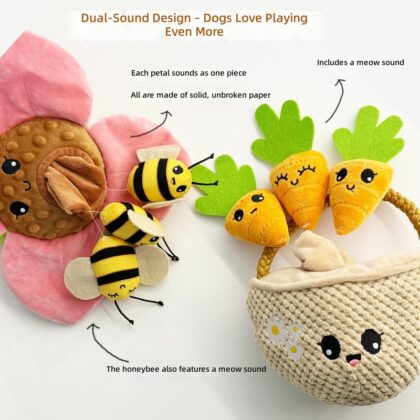 Amazon Dog Toy Plush Vocal Bite Resistant Interactive Educational Sniff Leak Food Training Puppy Golden Retriever Doll