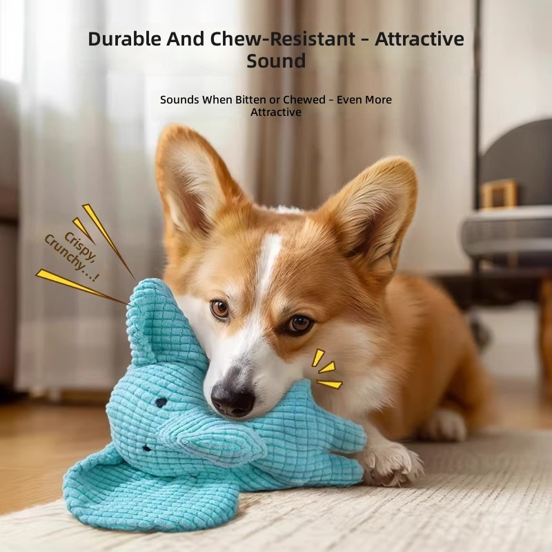 Interactive Dog Toys for Small Breeds - Blue Elephant & Animal Shaped Chew Toys - Image 2