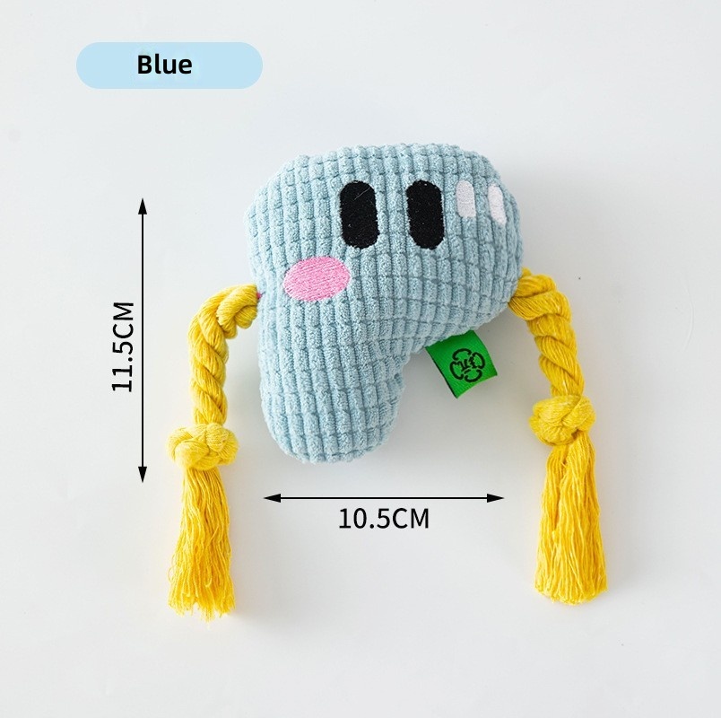 Interactive Dog Toys for Small Breeds - Blue Elephant & Animal Shaped Chew Toys - Image 13