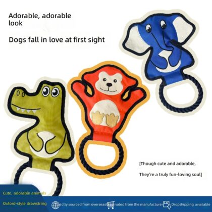 Cross-border Dog Vocal Resistant Molar Toy Oxford Cloth Pull Ring Interactive Training Pet Toy Dog Toy