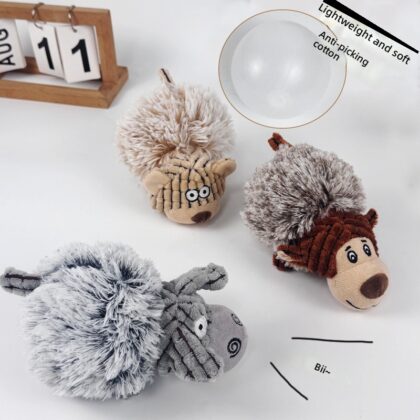 Cross-border dog plush vocal bite pet toy decompression interactive tooth cleaning plush elastic ball dog toy batch