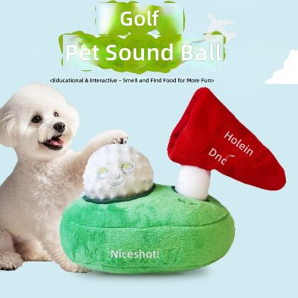 Cross-border Golf Hidden Food Smell Toy Plush Vocal Dog Toy Pet Puppy Molar Teeth Solving Manufacturer