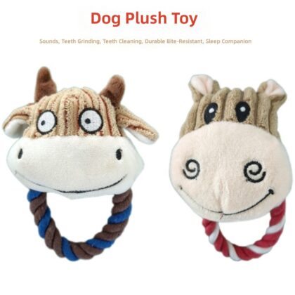 Cross-border Pet Toy Dog Toy Plush Material Simulation Rope Knot Taurus Modeling Toy Companion Puppy Interaction