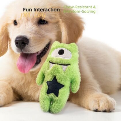 Cross-border Pet Dog Self-hi Interactive Toy Puppy Training Bite Molar Voice Monster Plush Toy