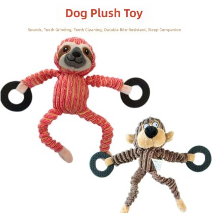 Cross-border Pet Toy Dog Toy Plush Material Simulation Pull Ring Puppy Modeling Toy Companion Puppy Interaction
