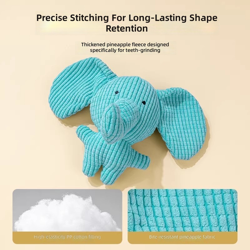 Interactive Dog Toys for Small Breeds - Blue Elephant & Animal Shaped Chew Toys - Image 4