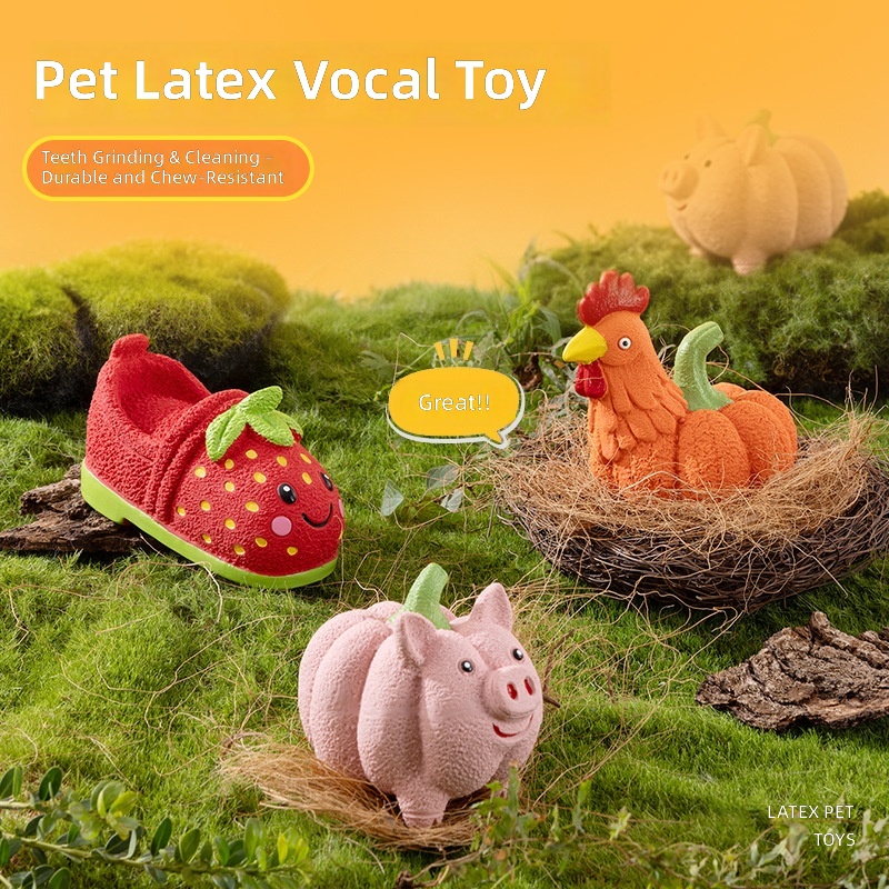 Dental Toys for Small Dogs - Rubber Chew Toy with Sound for Teething & Entertainment