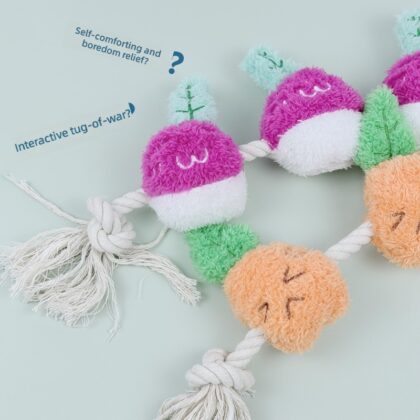Dog tug-of-war plush vocal toys radish cotton knot string molars training pet supplies manufacturers spot wholesale