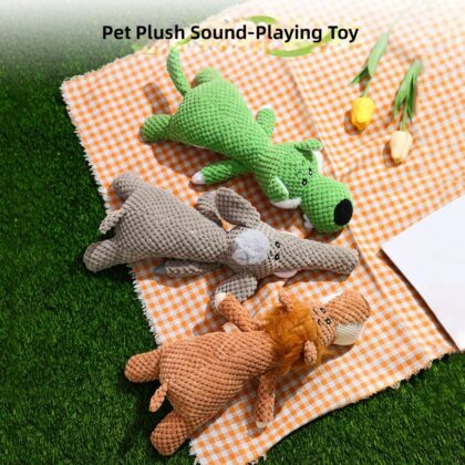 Interactive Fetch Toys for Dogs - Soft Plush Animal Shapes with Sounds