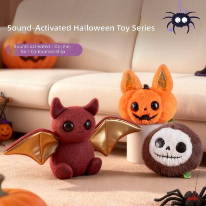 Halloween toy dog plush toy imitation rabbit velvet bite resistant voice Halloween doll dog toy cross-border hot sale