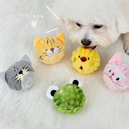 Japan and South Korea new plush dog toy barbed ball sound elastic ball interactive boredom throwing pet supplies wholesale spot