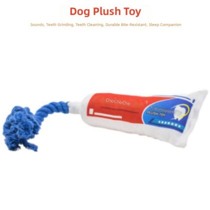 Customized cross-border pet toy plush material simulation knot toothpaste modeling toy to accompany puppy interaction