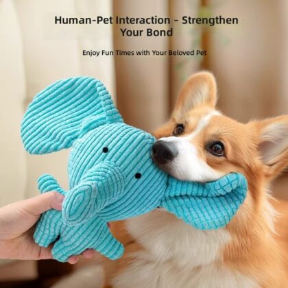 Interactive Dog Toys for Small Breeds - Blue Elephant & Animal Shaped Chew Toys