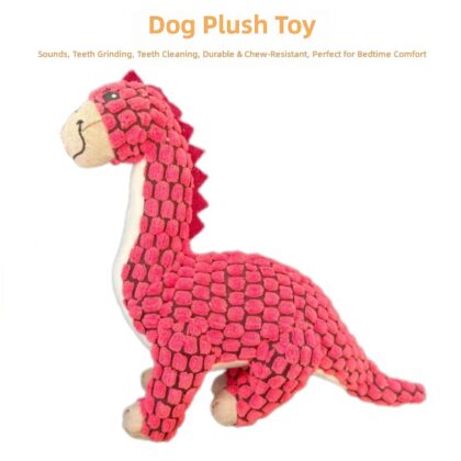 Cross Border Dog Pet Plush Toy Dog Voice Toy Corn Grain Dinosaur Interactive Molar Bite Resistant Companion Toy