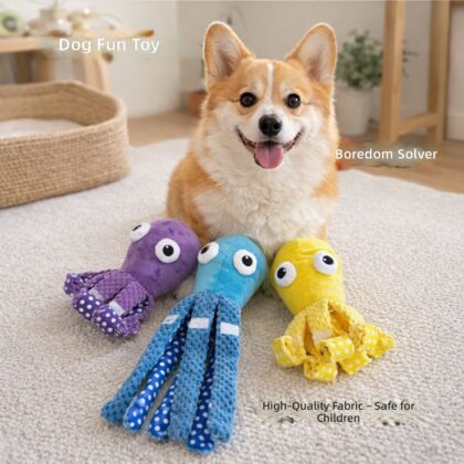 New Pet Plush Toy Stash Eating Octopus Octopus Dog Toy Bite Resistant Sound Solving Toy