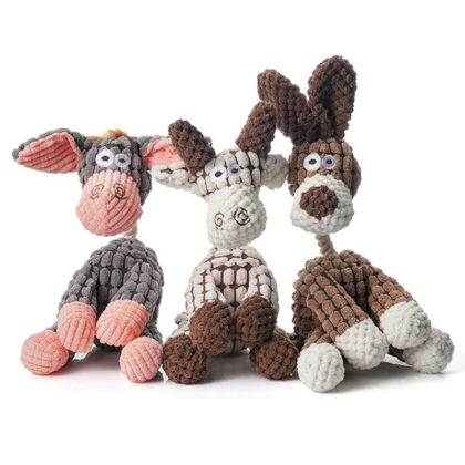 Pet Bite Sound Plush Toy Corn Fleece Cotton Rope Molar Bite Resistant Toy Donkey bbcall Dog Toy Supplies