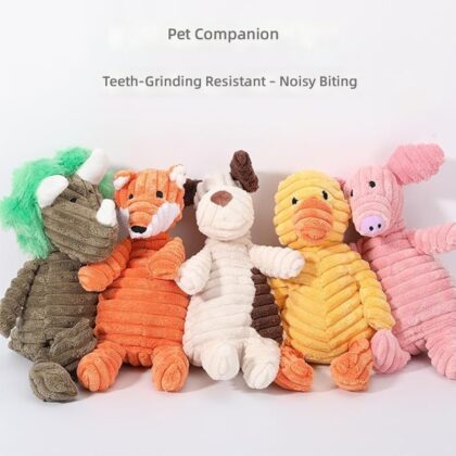 Pet Interactive Molar Bite Toy Dog Vocal Toy Dou Teddy Bear Interactive Molar Bite Artifact