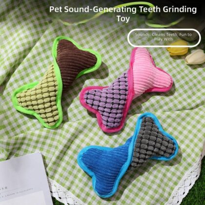 Dental Toys for Small Dogs - Soft Plush Chew Toys with Sound for Puppies