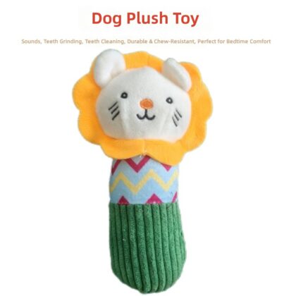 Pet toy dog plush material simulation cylindrical lion shape accompany puppy interactive wholesale boredom relief artifact