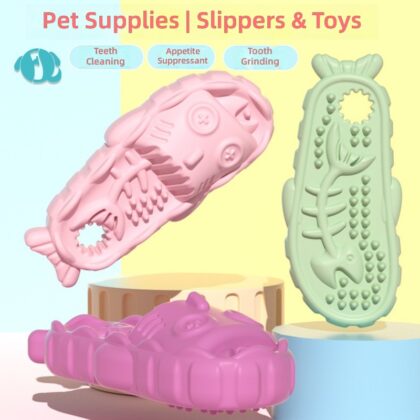 Durable TPR Dog Toys for Puppies That Bite - Shoe Shape Chew Toy