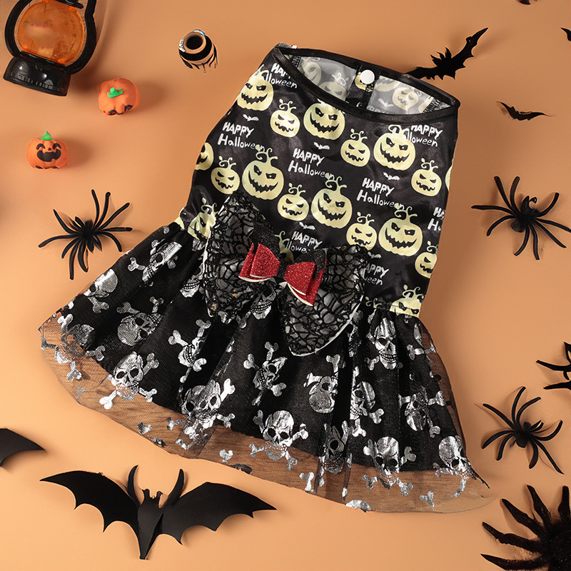 Cross-border All Saints high quality Mesh Bow Pet Skirt Small Dog Clothes Holiday Atmosphere Dog Mesh Skirt - Image 11