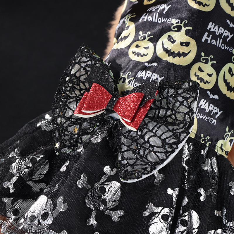 Cross-border All Saints high quality Mesh Bow Pet Skirt Small Dog Clothes Holiday Atmosphere Dog Mesh Skirt - Image 4