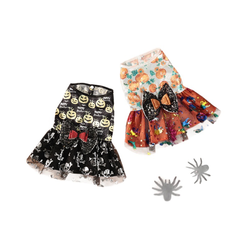 Cross-border All Saints high quality Mesh Bow Pet Skirt Small Dog Clothes Holiday Atmosphere Dog Mesh Skirt - Image 5