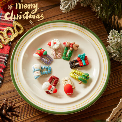 Pet Accessories Cat Christmas New Year Bb Clip Teddy Cat Handmade Cute Headwear Maltese Dress-Up Clip