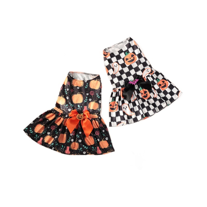 Pet Clothes Halloween Party Pumpkin Pet Dress Teddy Bomei Small Medium Dog Clothes Cross-border Explosions - Image 5
