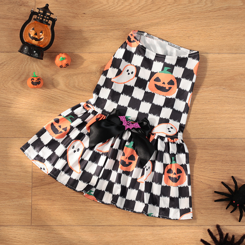 Pet Clothes Halloween Party Pumpkin Pet Dress Teddy Bomei Small Medium Dog Clothes Cross-border Explosions - Image 7