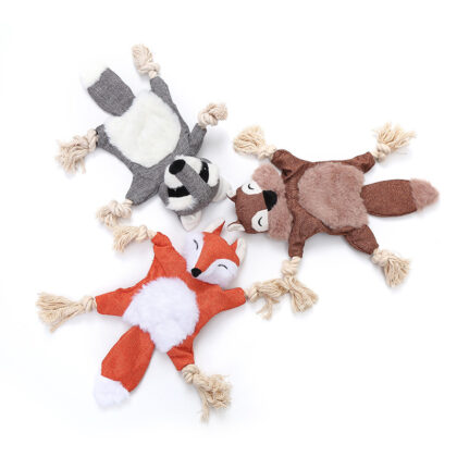 Amazon best-selling dog plush toy squirrel Fox shape containing ringing paper bbcall cat toy substitute hair