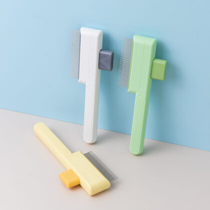 Petlinks Foxy Frenzy Pet Comb for Dogs and Cats, Self-Cleaning Hair Removal Comb