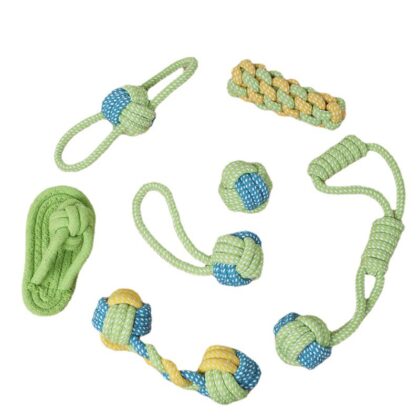 Dog Knot Toy Interactive Tooth Cleaning Toy for Dogs with Cotton Rope