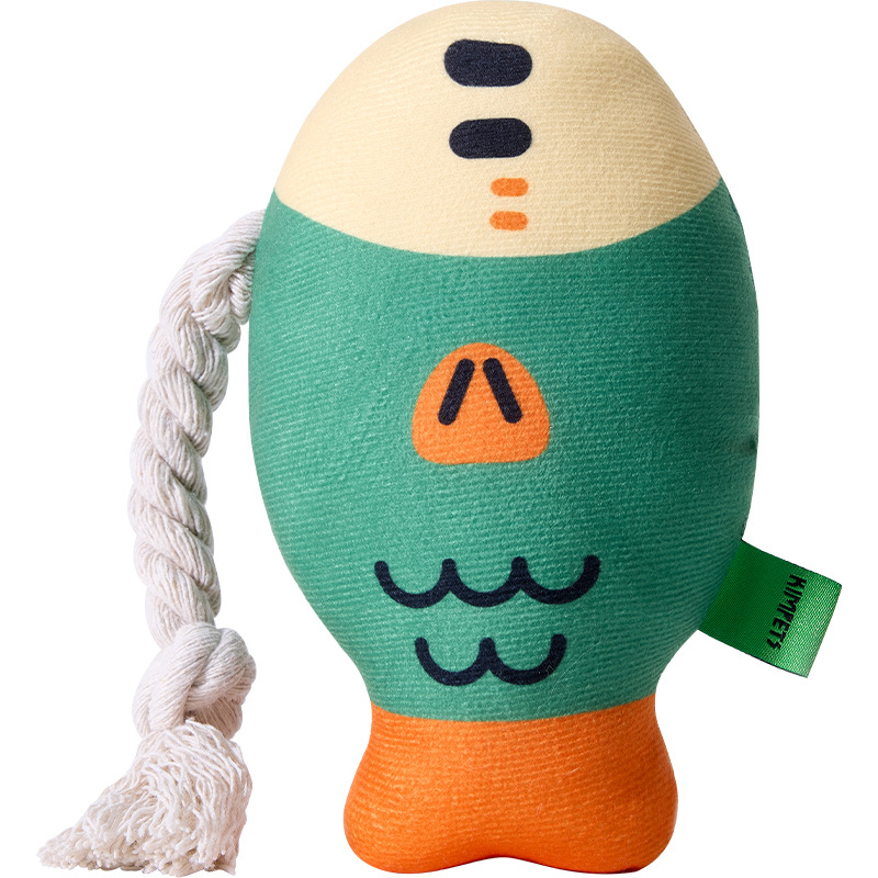 New Sounding Dog Toy Simulates Fat-Headed Fish, Grinds Teeth and Cleans Teeth, Self-Pleasure and Relieves Boredom, Cotton Rope Pet Toy Cross-Border Wholesale - Image 5