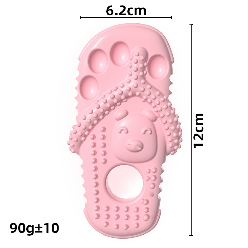 Cross-border dog bite toy slippers shape dog grinding stick tooth cleaning artifact bite-resistant pet toys wholesale - Image 4
