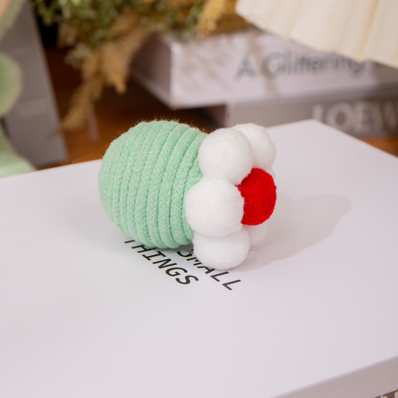 Cat Toy Self-Entertainment Boredom-Relief Gadget Teasing Cat Stick Mint Teething Stick Cotton Rope Ball Kitten Toy Essential Supplies - Image 10