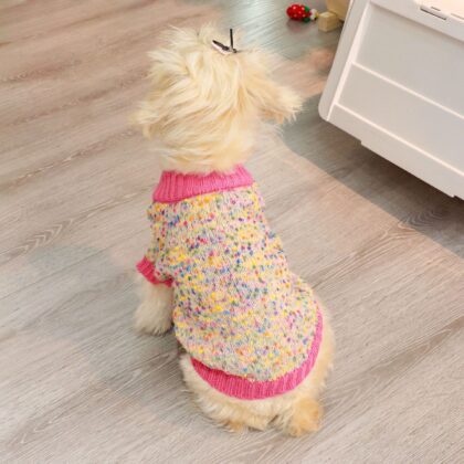 New Knitted Cardigan for Small and Medium-Sized Dogs, Bichon Frise, Autumn and Winter Sweater, Dog Clothes, Puppy Clothes, Pet Clothes