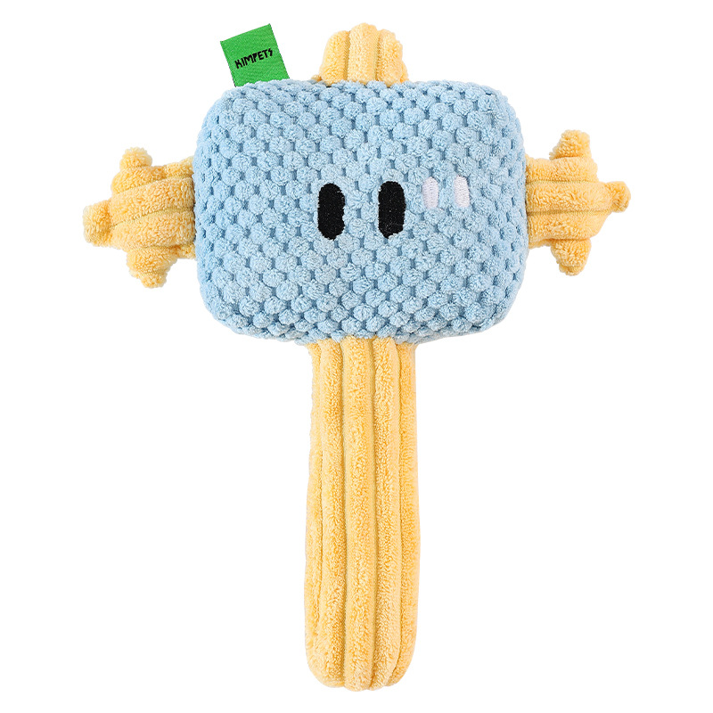 Pet Plush Hammer Toy, Self-Pleasure, Boredom Relief, Teeth Grinding, Bite-Resistant Plush Rope Knot, Sound-Making Puppy Tug-Of-War Pet Supplies - Image 5