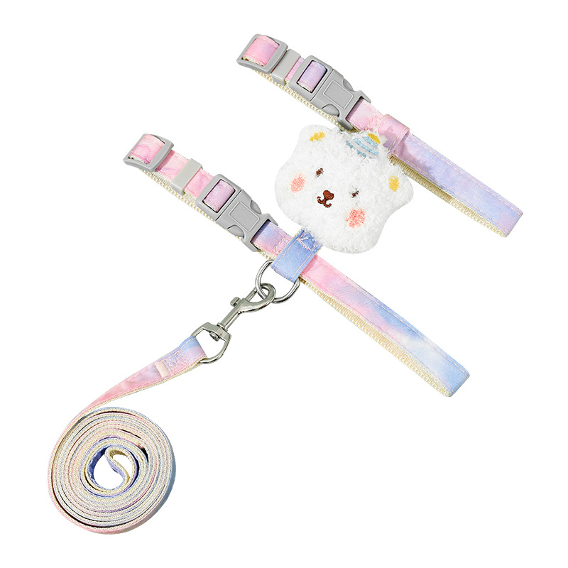 Cats Chest and Back Cute Bear Accessories Anti-break Free into Kitten Safety Buckle Traction Rope Special for Pets Walking Cats - Image 5