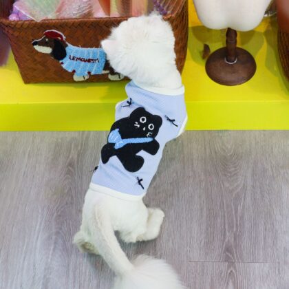 Pet Summer Clothing Dog Vest Japanese and Korean Spring and Summer Breathable Elastic Soft Thin Cat Clothing Cute Vest
