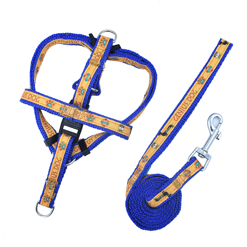 Dog Leash Chest Strap Dog Walking Rope Pet Supplies Dog Leash Color Printed Small Dog Walking Rope - Image 12