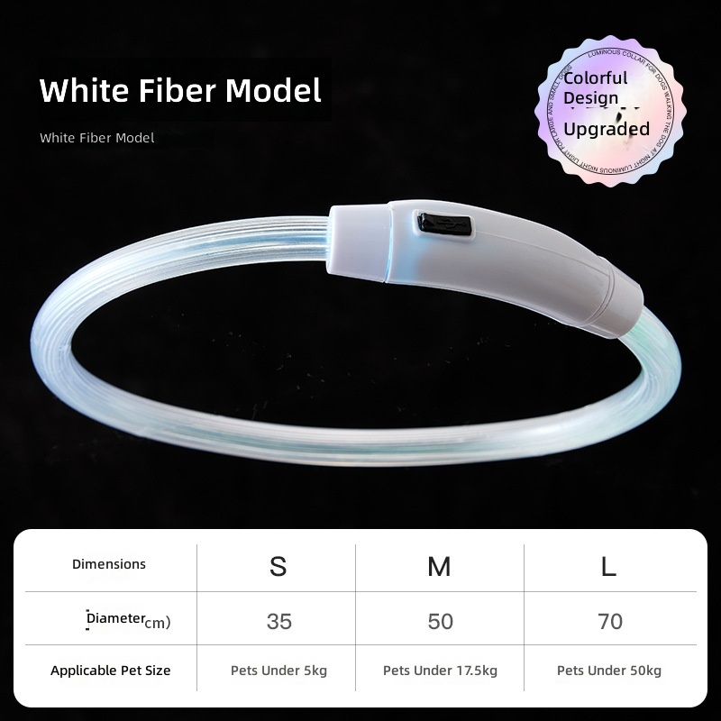 Dog luminous collar night anti-lost waterproof USB charging colorful pet collar can be DIY cutting supplies - Image 9