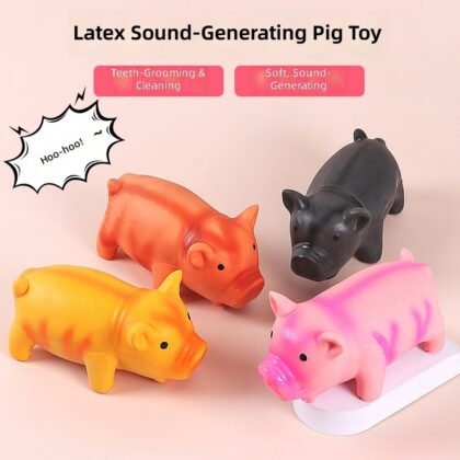 Dog teeth grinding cleaning pet dog toy latex strange call pig interactive decompression pet toy in stock can be used for hair