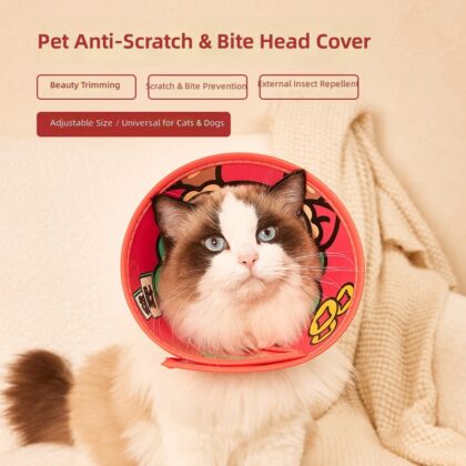 Dragon Year shape Elizabeth ring cat sterilization collar anti-licking PU soft collar collar head cover dog pet supplies