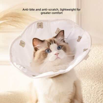 Cat Elizabeth Collar, Insect Repellent, Sterilization and Anti-Licking, Special Cat Headgear, Adjustable Small Size Dogs Waterproof Collar