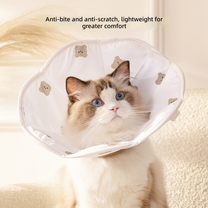 Cat Elizabeth Collar, Insect Repellent, Sterilization and Anti-Licking, Special Cat Headgear, Adjustable Small Size Dogs Waterproof Collar