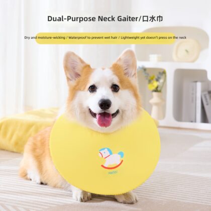 New Dog Saliva Towel, Small and Medium-Sized Dog Bib, Pet Anti-Saliva Pocket Bib, Elizabethan Ring Cross-Border Wholesale
