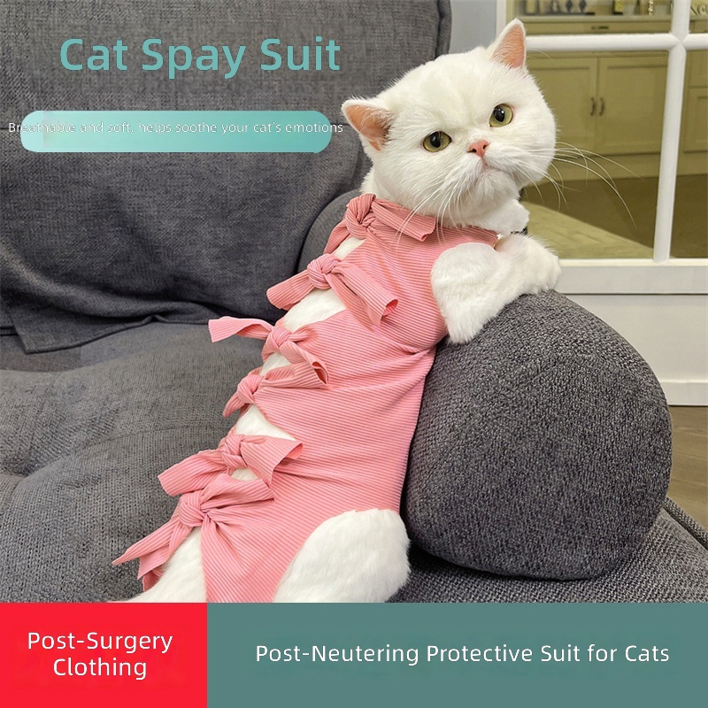 Cat Sterilization Clothing, Female Cat Weaning Clothing, Pet Postoperative Anti-Licking Clothing, Female Dog and Cat Male Cat Straps, Cat Surgical Clothing